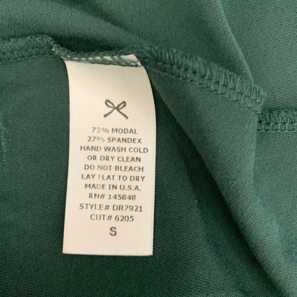 Antropologie Everly Cowl Neck Green Dress Small DR - Picture 4 of 5